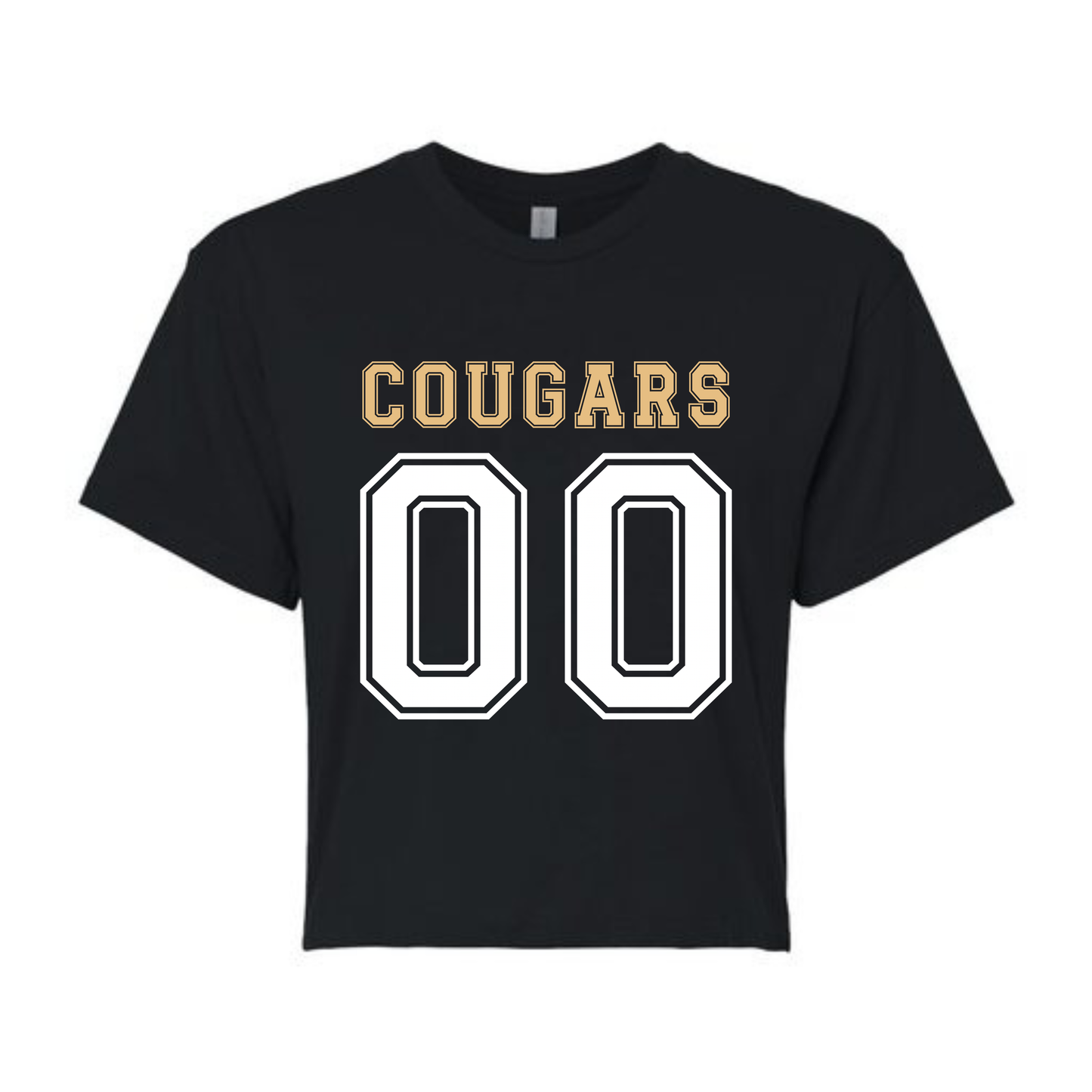 NWRMS Cheer cropped jersey style T-Shirt with personalized back