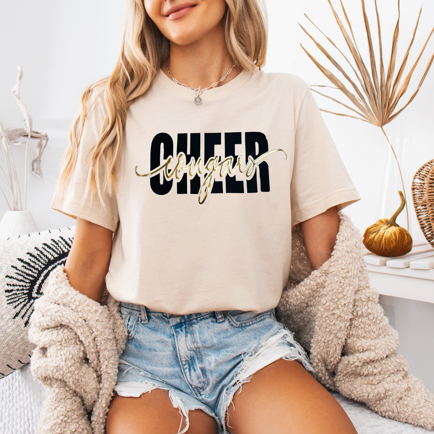 Flock and Puff Cougars Cheer t-shirt