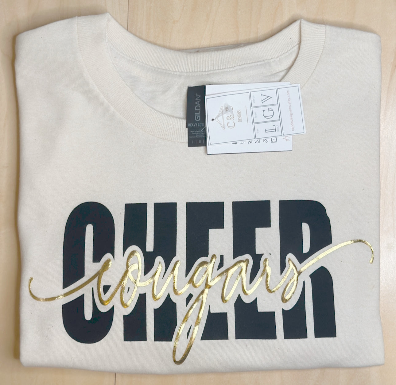 Flock and Puff Cougars Cheer t-shirt