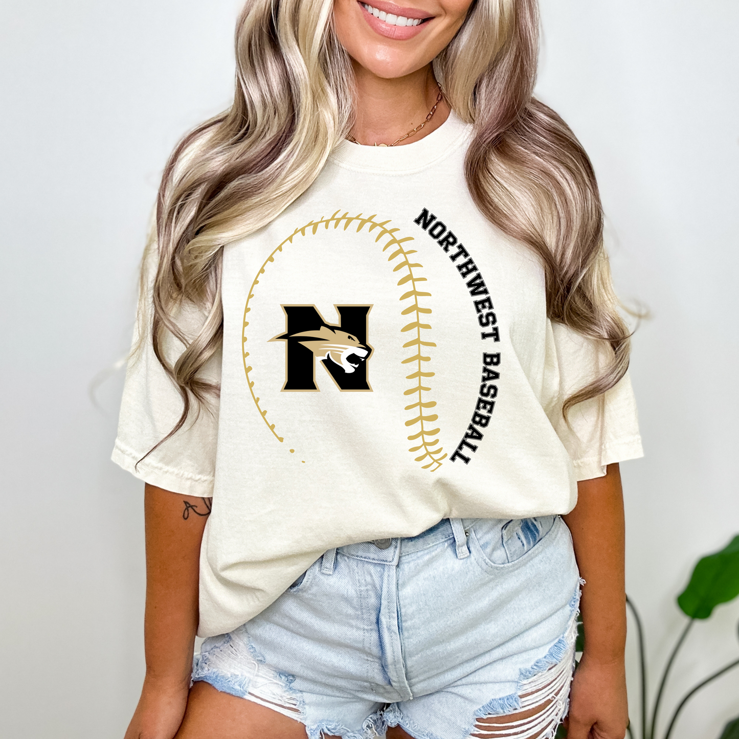 Northwest Rankin Baseball T-Shirt | Bella+Canvas Softball Tee | Unisex Athletic Shirt in Black, White, or Natural