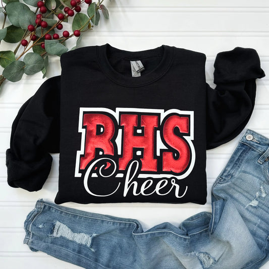 Custom Embossed School Sweatshirt Puff Print Football Shirt for Cheerleading or Dance Team