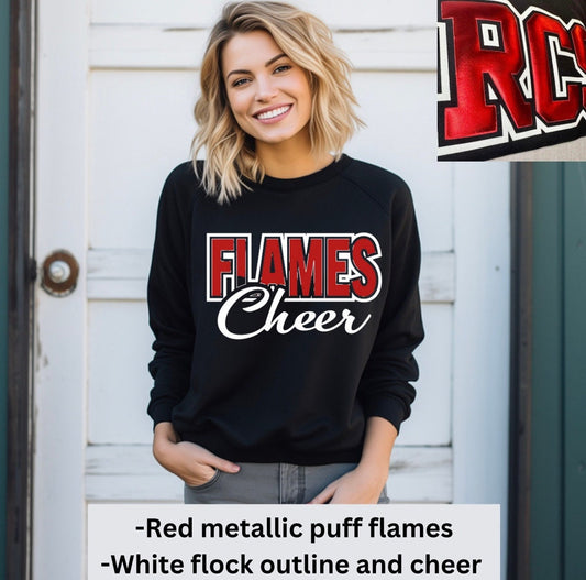 Flames Cheer Sweatshirt Custom Team Listing